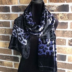 Silk velvet scarf
